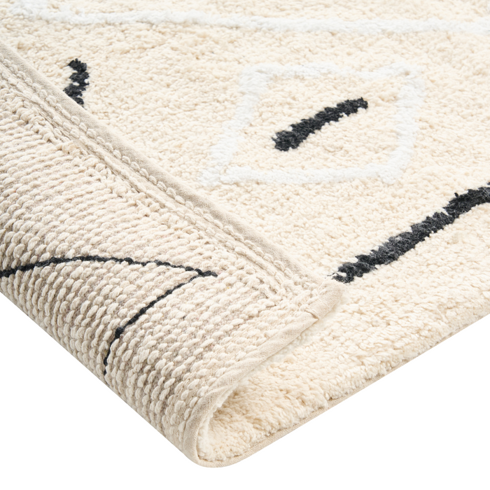 Beliani - UNTLA - Badmat - Lichtbeige - 60 x 90 cm - Katoen