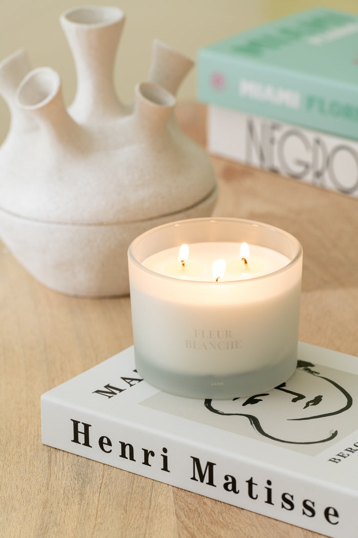 J-Line vaas Koraal - keramiek - wit - small - Ø 17 cm