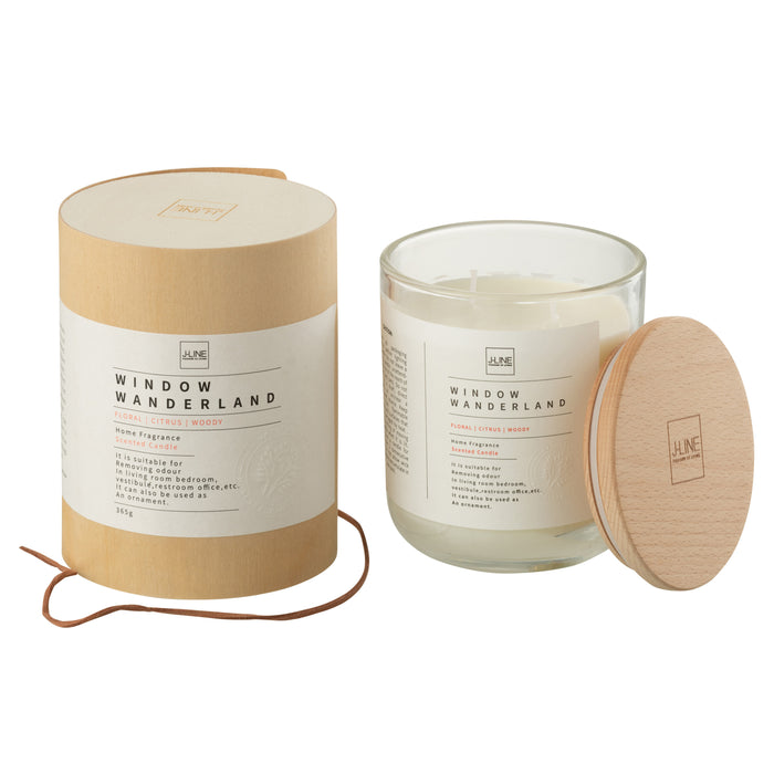 J-Line geurkaars Rond - Window Wanderland - transparant - large - 66U
