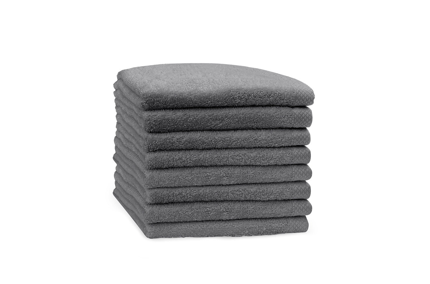 Eleganzzz Handdoek 100% Katoen 50x100cm - dark grey - Set van 8