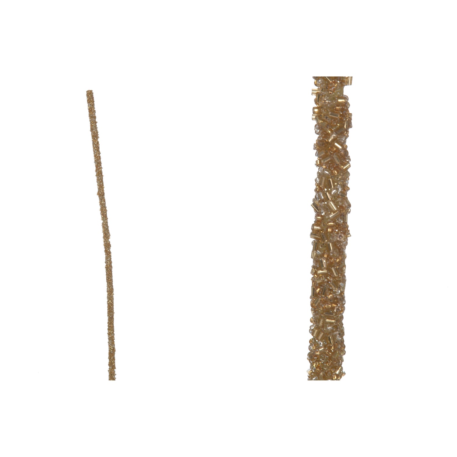 J-Line decoratie tak Bepareld - kunststof - goud