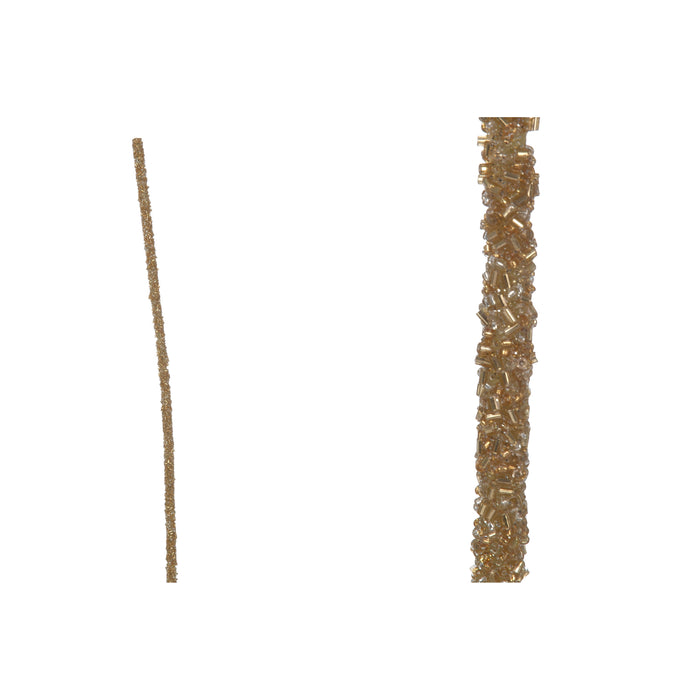 J-Line decoratie tak Bepareld - kunststof - goud