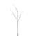 J-Line decoratie tak Besjes - kunststof - wit - 12 stuks