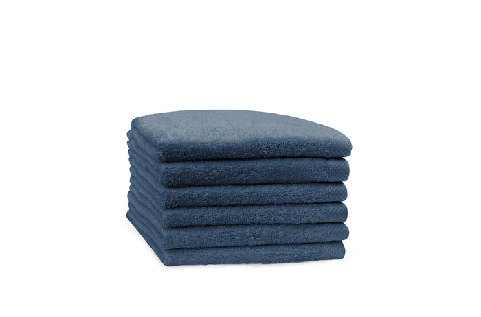 Eleganzzz Handdoek 100% Katoen 50x100cm - ocean blue - Set van 6