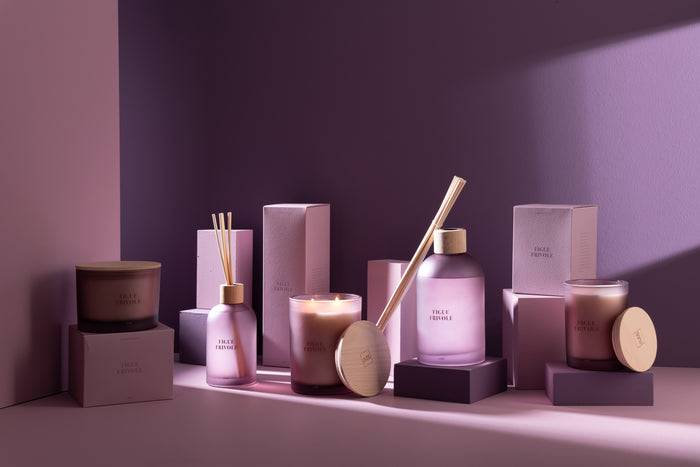 J-Line geurkaars Accords Essentiels - Figue Frivole - paars