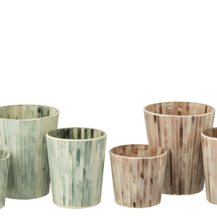 J-Line geurkaars Noa - Seaside Bliss - glas - lichtblauw - l