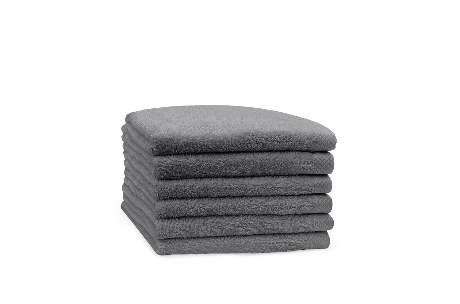 Eleganzzz Handdoek 100% Katoen 50x100cm - dark grey - Set van 6
