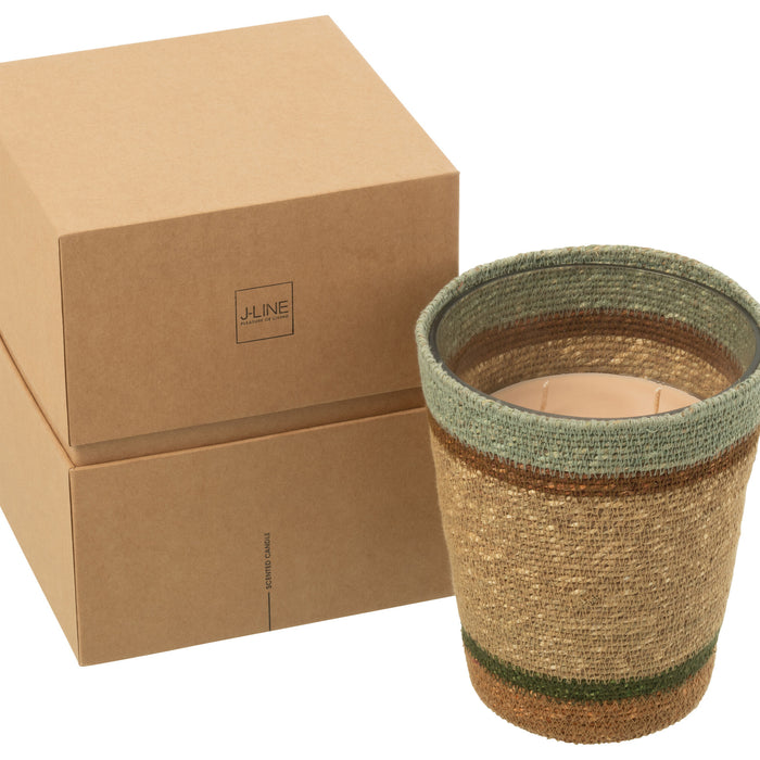 J-Line geurkaars Mand - mix|beige - large - 75U