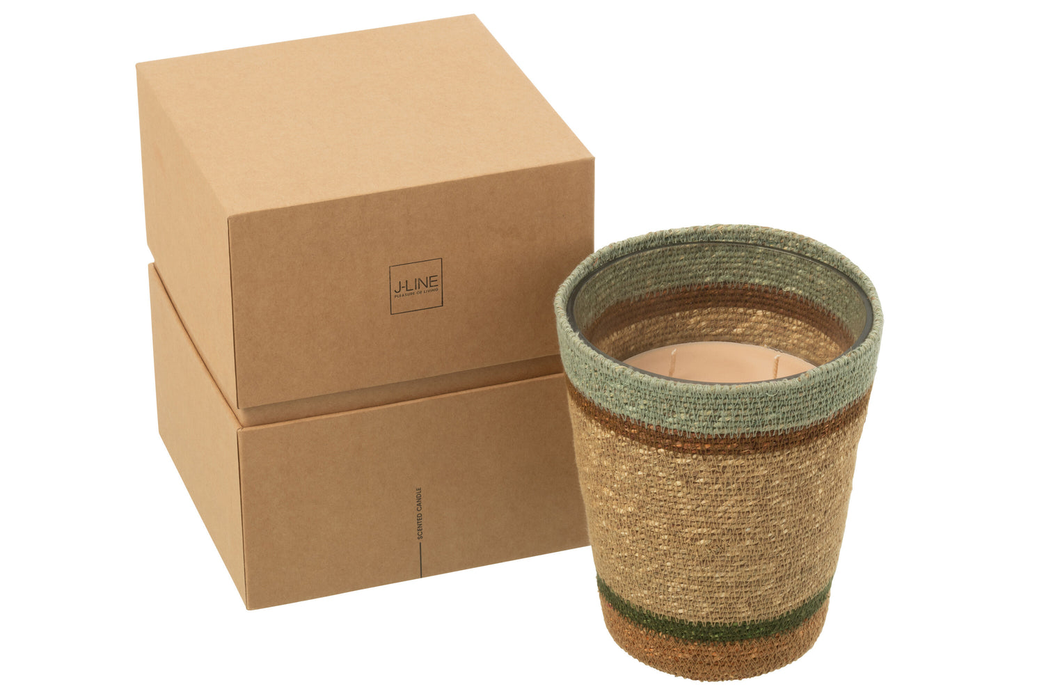 J-Line geurkaars Mand - mix|beige - large - 75U