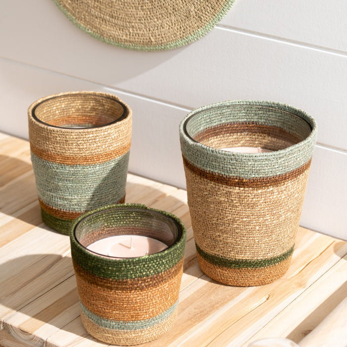 J-Line geurkaars Mand - mix|beige - large - 75U