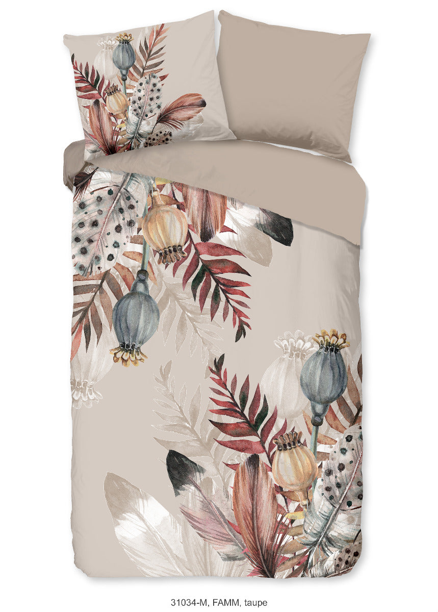 Pure Dekbedovertrek Micropercal Famm - taupe