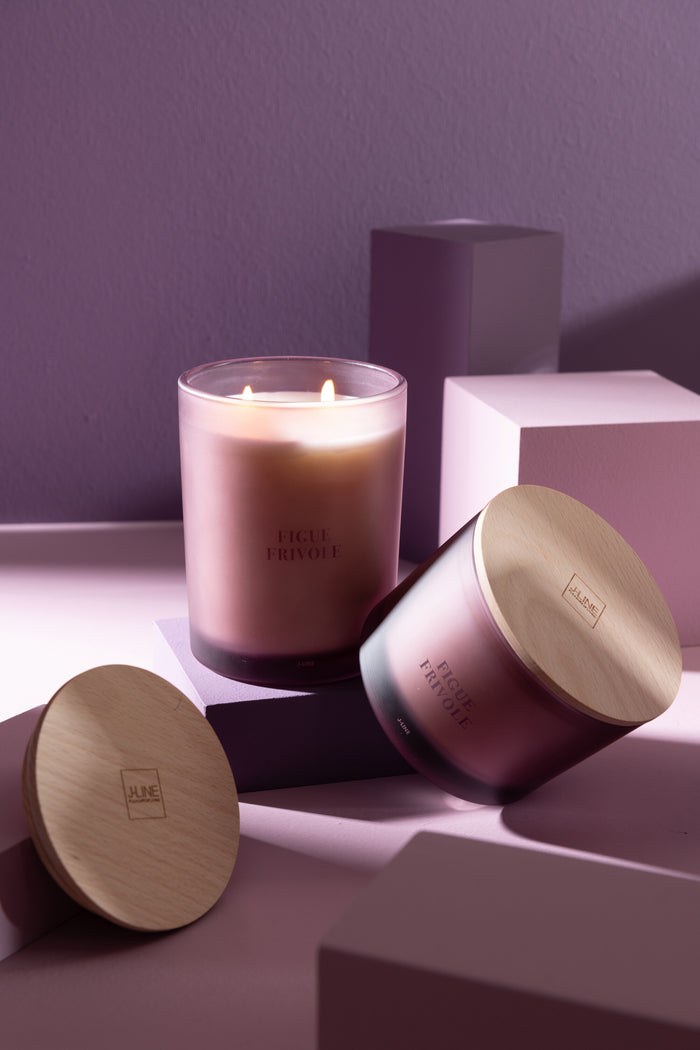 J-Line geurkaars Accords Essentiels - Figue Frivole - paars - 28U