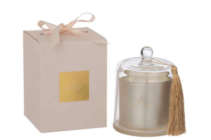 J-Line geurkaars Stolp Merci - beige - large - 45U