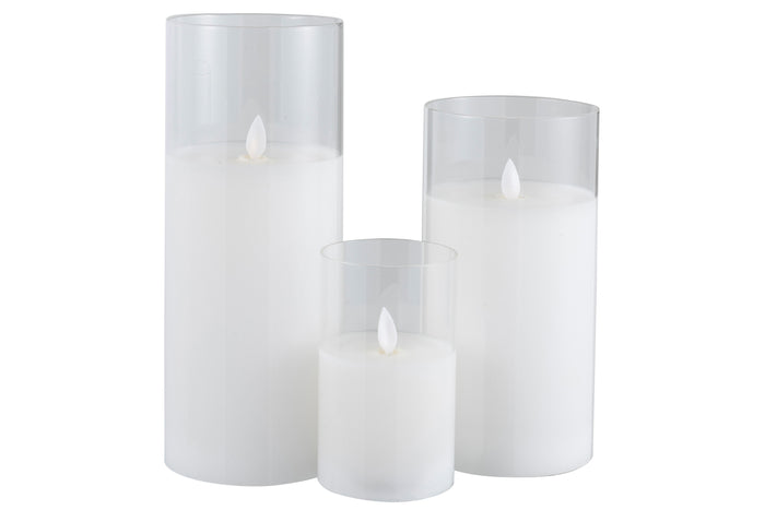 J-Line lamp Blinkend - glas - transparant - large - LED lichtjes