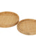 J-Line plateau Rond - bamboe|riet - naturel - 2 stuks