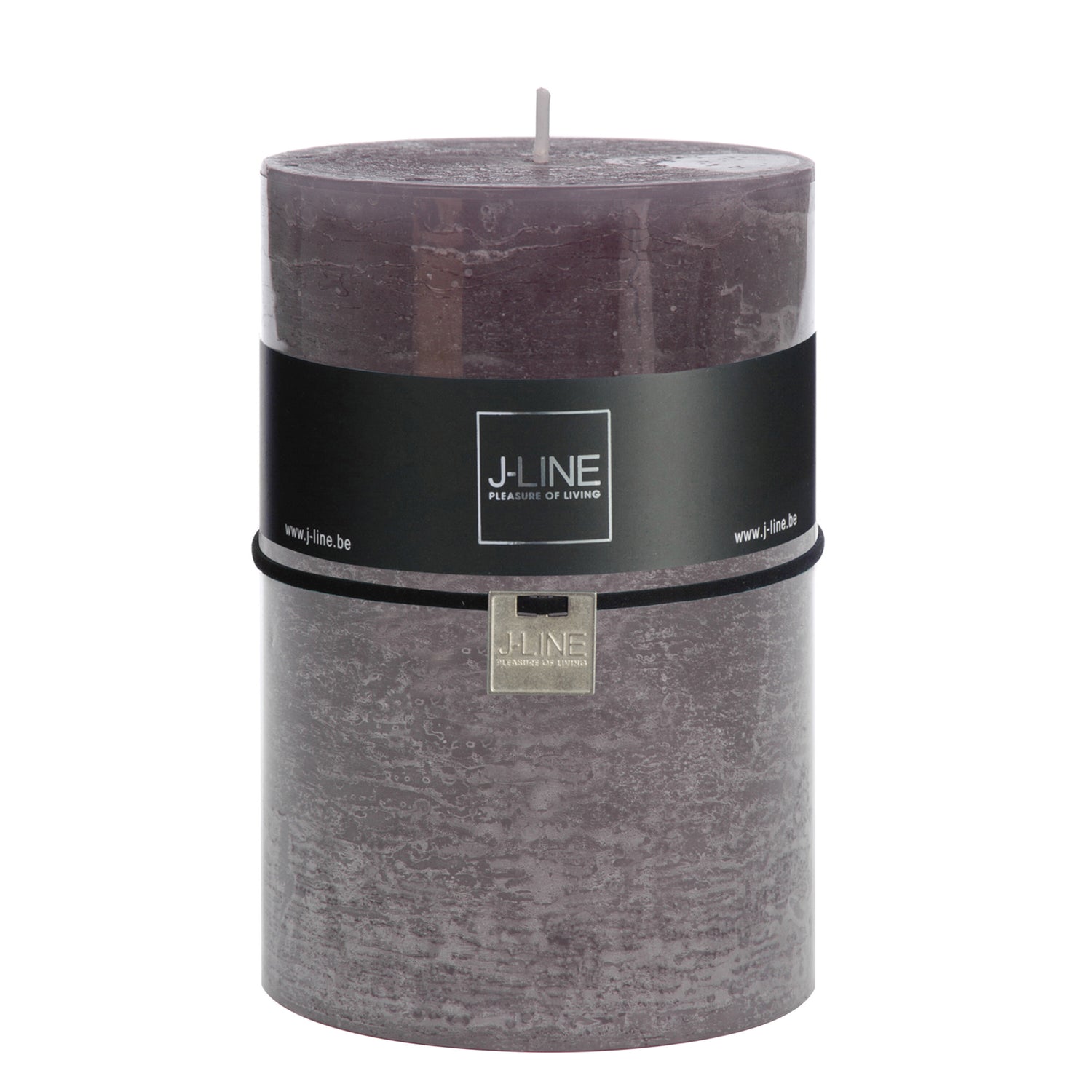 J-Line cilinderkaars Graniet - grijs - XL - 95U - 6 stuks