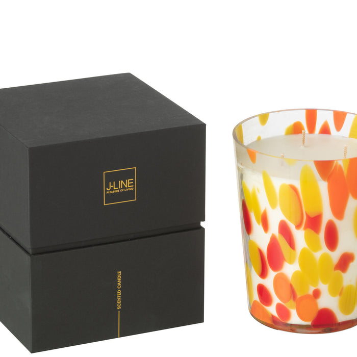 J-Line geurkaars Noa - rood|geel - medium - 68U