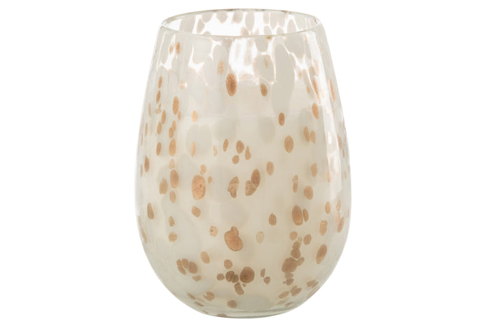 J-Line geurkaars Mia - glas - wit|mix - large - 230U