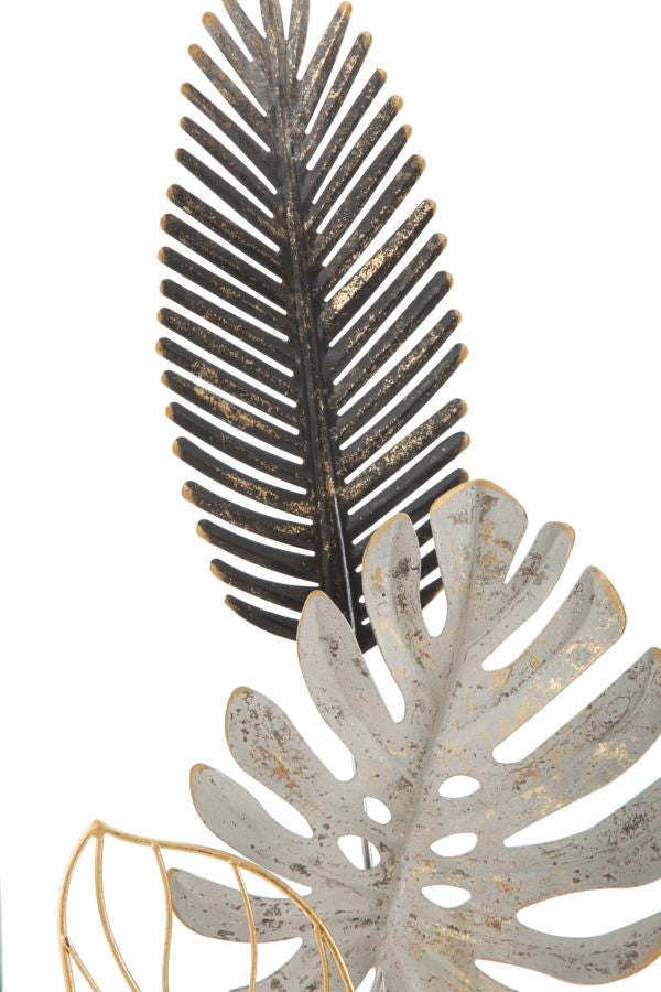 3D decoratief paneel in veelkleurig metaal, 28,5x3x74 cm