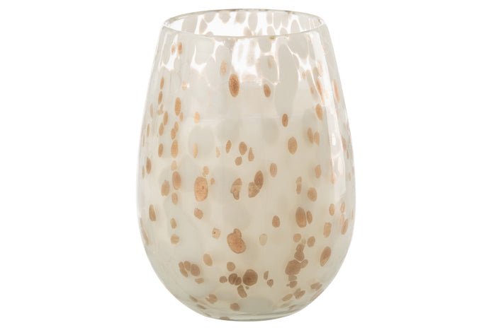 J-Line geurkaars Mia - glas - wit|mix - large - 230U