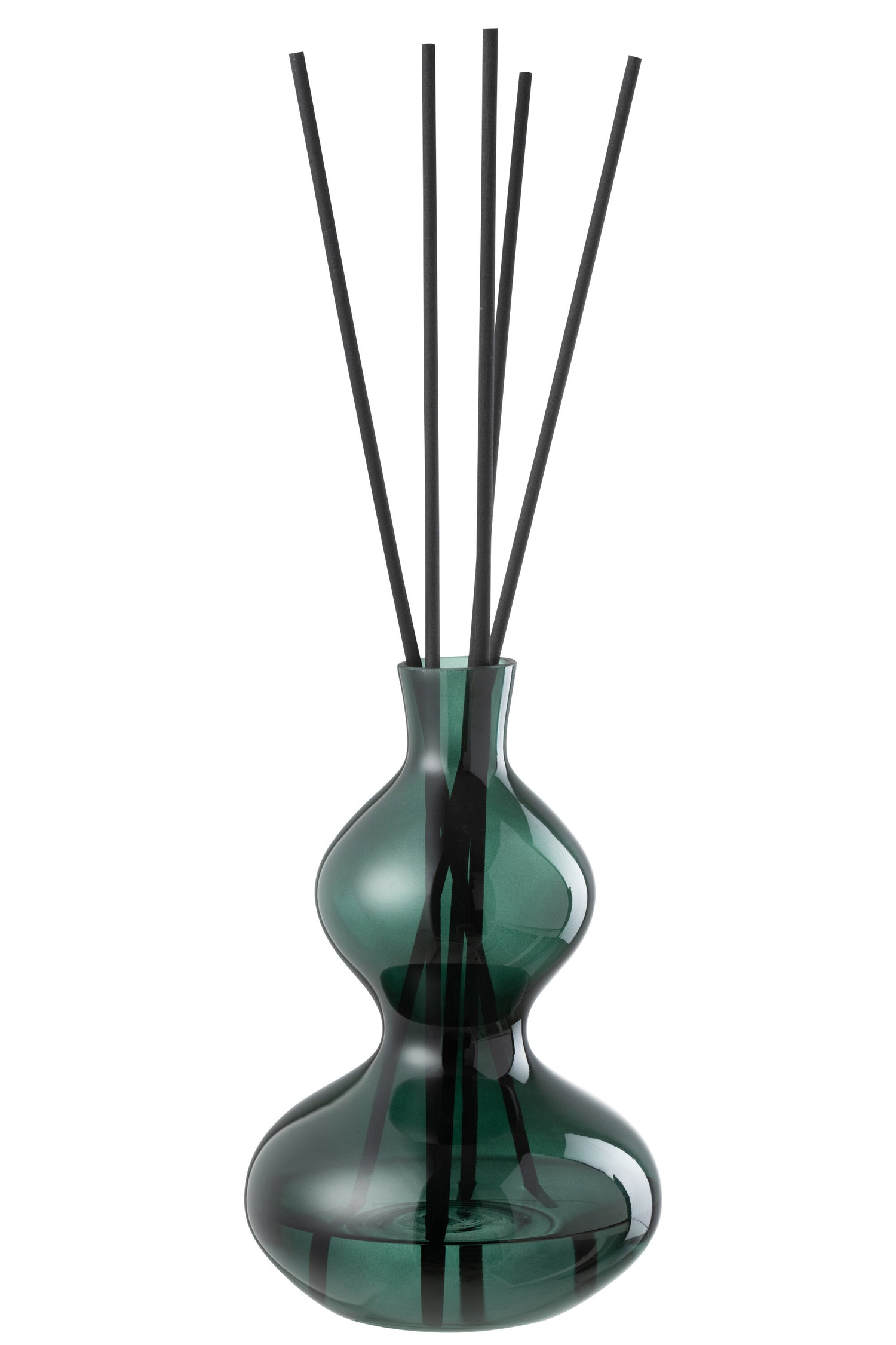 J-Line geurolie + stokjes Cedar Breeze - glas - donkergroen