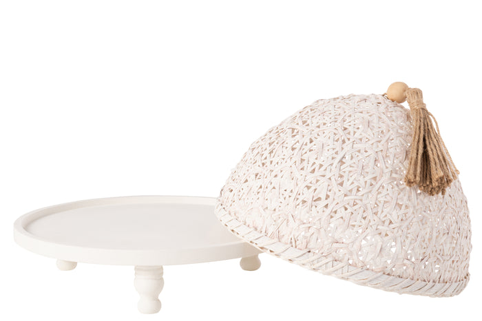 J-Line vliegenkap - sparhout - wit