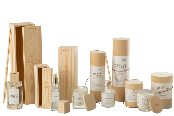 J-Line geurolie + stokjes - Window Wanderland - transparant - large