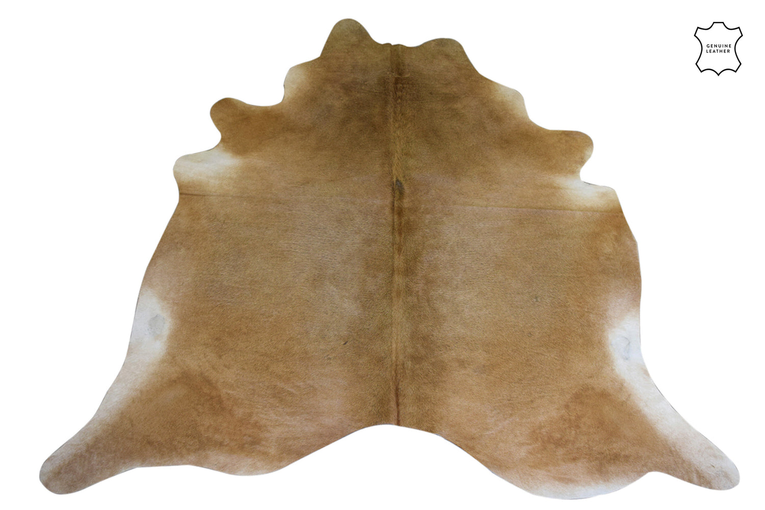 J-Line tapijt Koeienvel - leer - beige