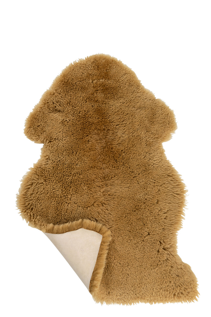 J-Line vloermat - schapenvel - oker