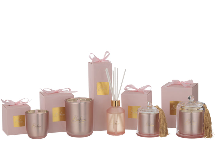 J-Line geurolie Bonheur - Sapphire Amber Tea - roze - 200ml