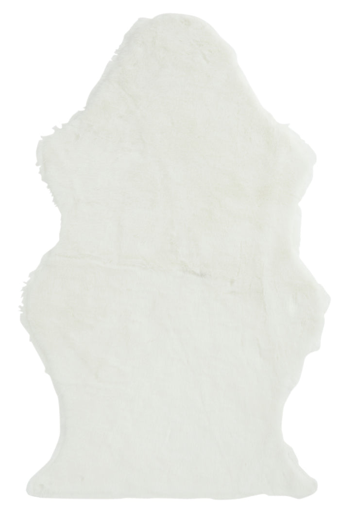 J-Line tapijt Schaap - nepbont - wit