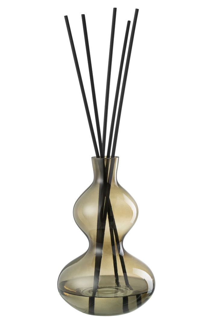 J-Line geurolie + stokjes Olive & Frank Incense - glas - gro