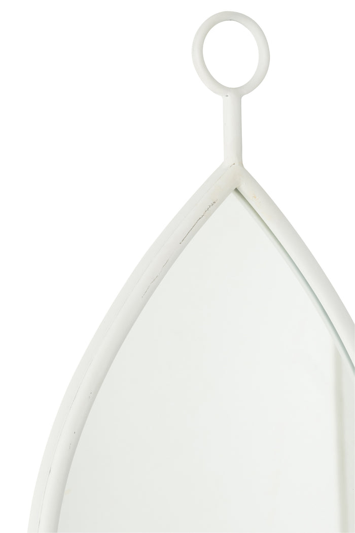 J-Line spiegel Drop - glas - wit - small - 30.5 x 53.5 cm