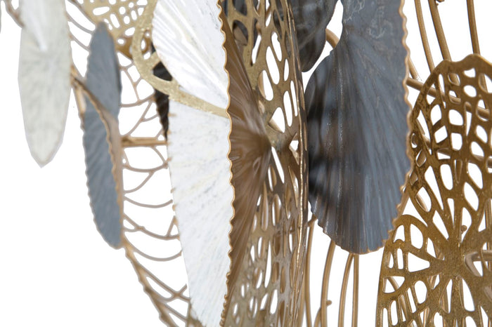 3D decoratief paneel in veelkleurig metaal, 124,5x9,5x55 cm