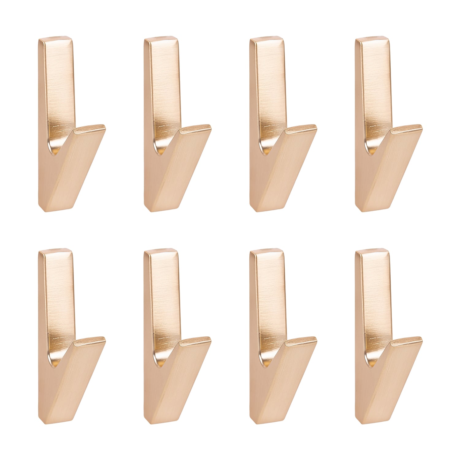 QUVIO Wandkapstok - Metaal - Goud - Set van 8