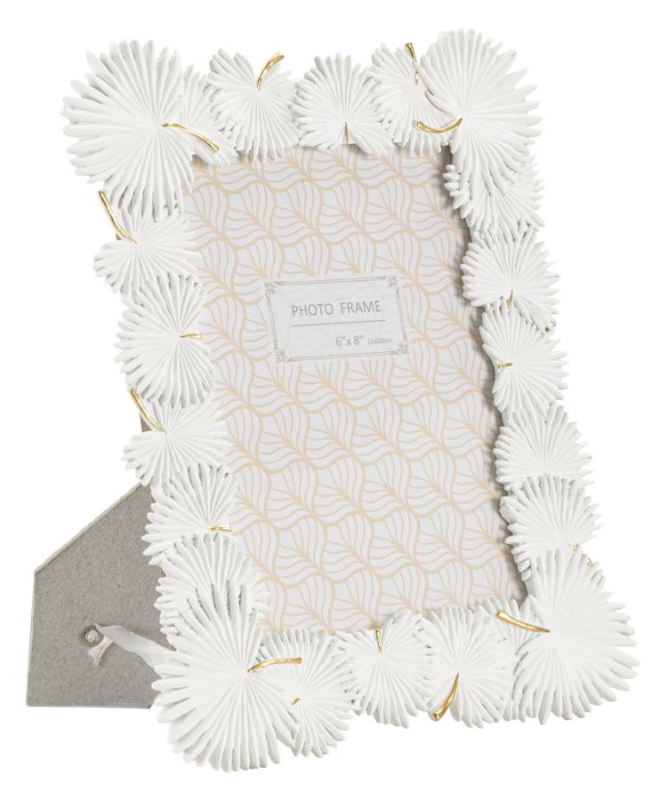 Witte harslijst met bladeren 22,7x1,5x28 cm