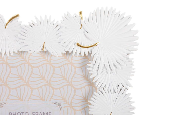 Witte harslijst met bladeren 22,7x1,5x28 cm