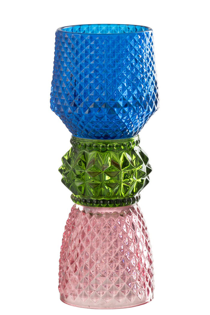 J-Line kaarshouder Jazzy - glas - mix