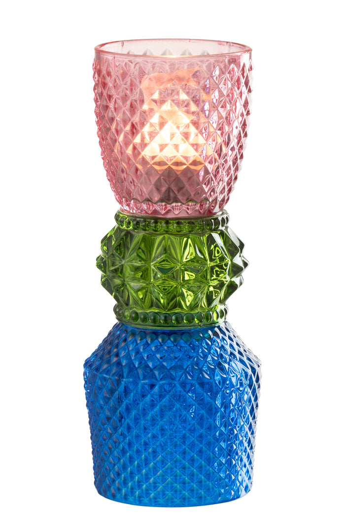 J-Line kaarshouder Jazzy - glas - mix