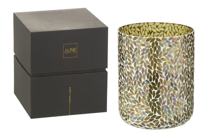 J-Line geurkaars Tender Rose - wax - groen - XL - 150U