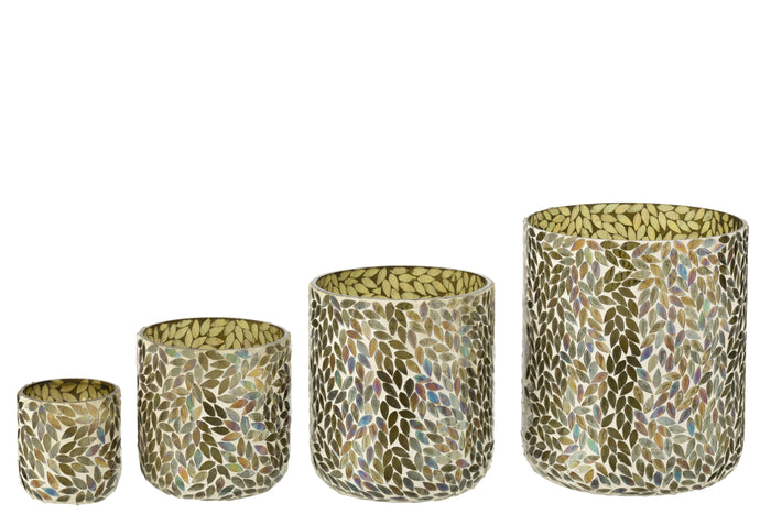 J-Line geurkaars Tender Rose - wax - groen - XL - 150U