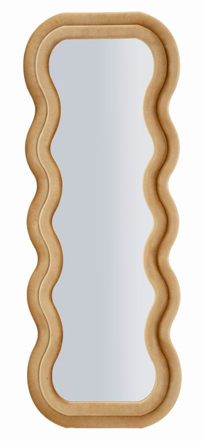 Wandspiegel met gouden fluwelen lijst 60x6x160 cm