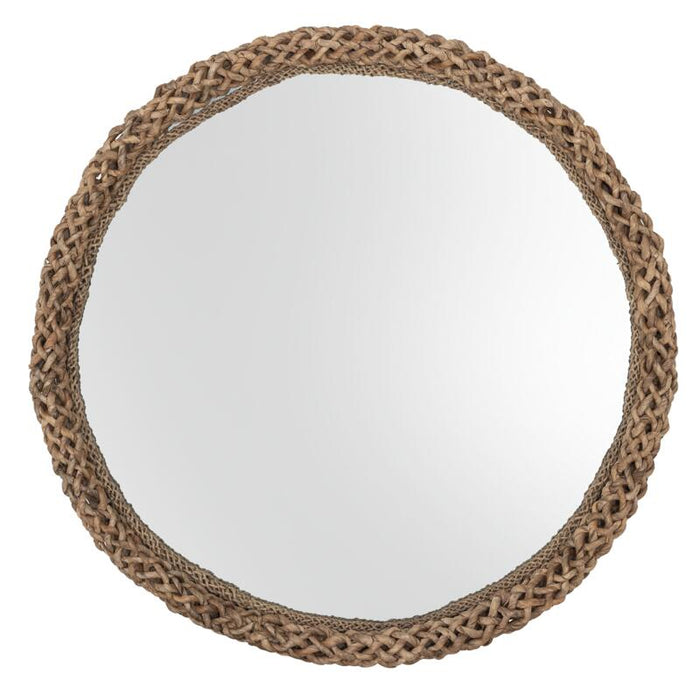 MUST Living Mirror Puerto Rico,Ø80 cm, abaca