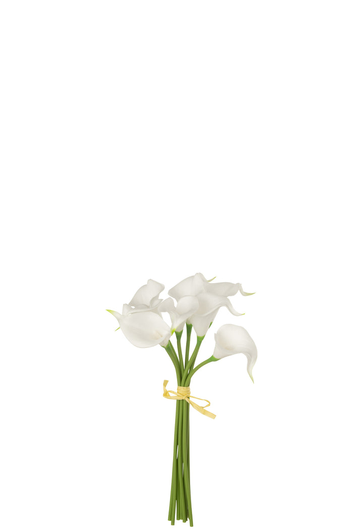 J-Line boeket Calla Lily 8Stuks - kunststof - wit - small - 12 stuks