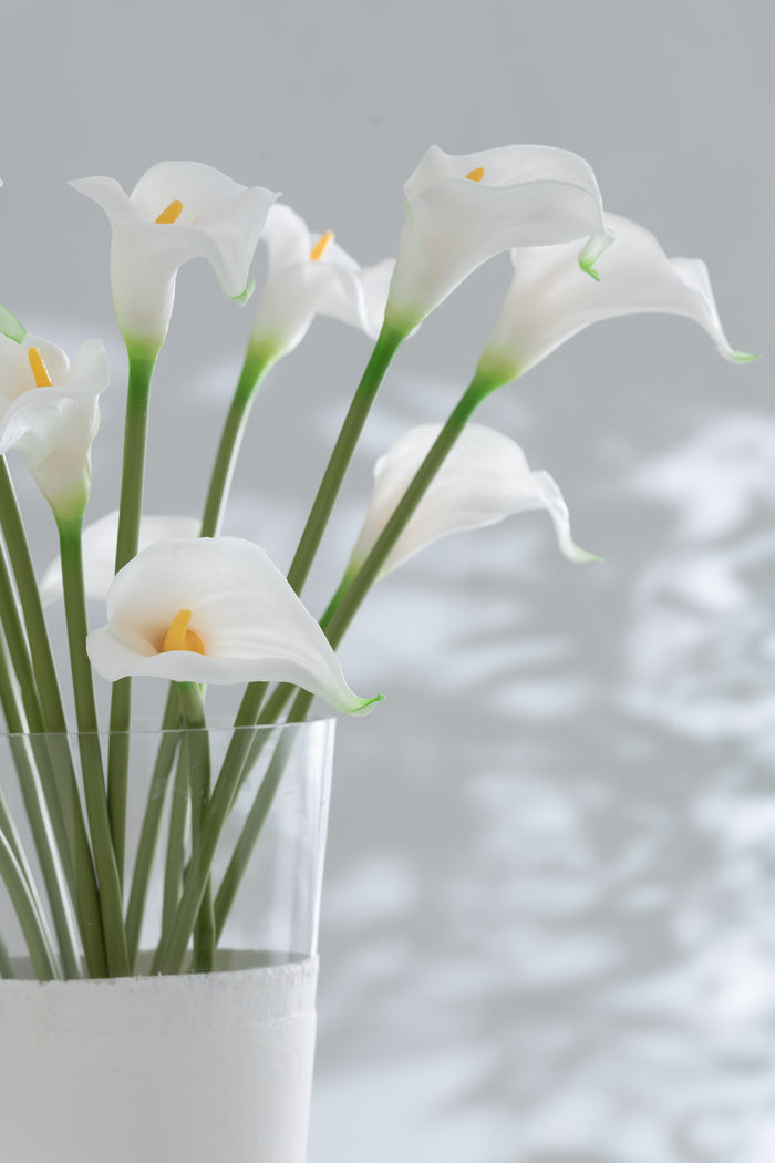 J-Line boeket Calla Lily 8Stuks - kunststof - wit - small - 12 stuks