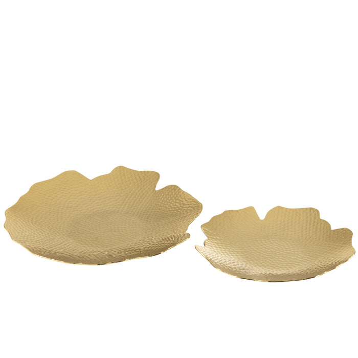 J-Line schaal - aluminium - goud - 2 stuks