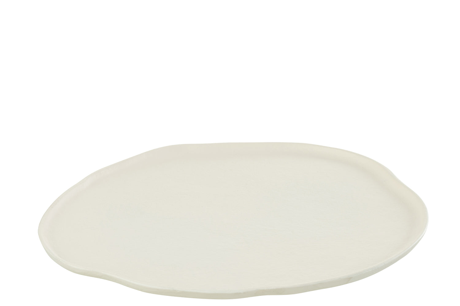 J-Line plateau Rond plateau - dienblad - metaal - wit - large