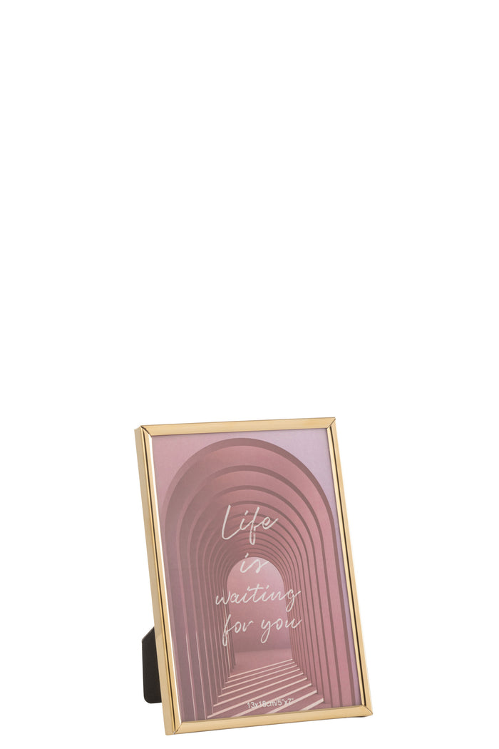 J-Line fotolijst Tracy - metaal - goud blinkend - medium