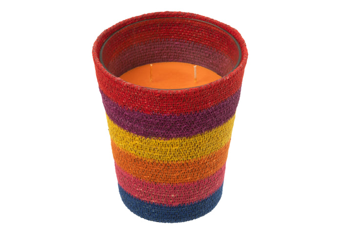 J-Line geurkaars mand - beige|mix - large - 75U