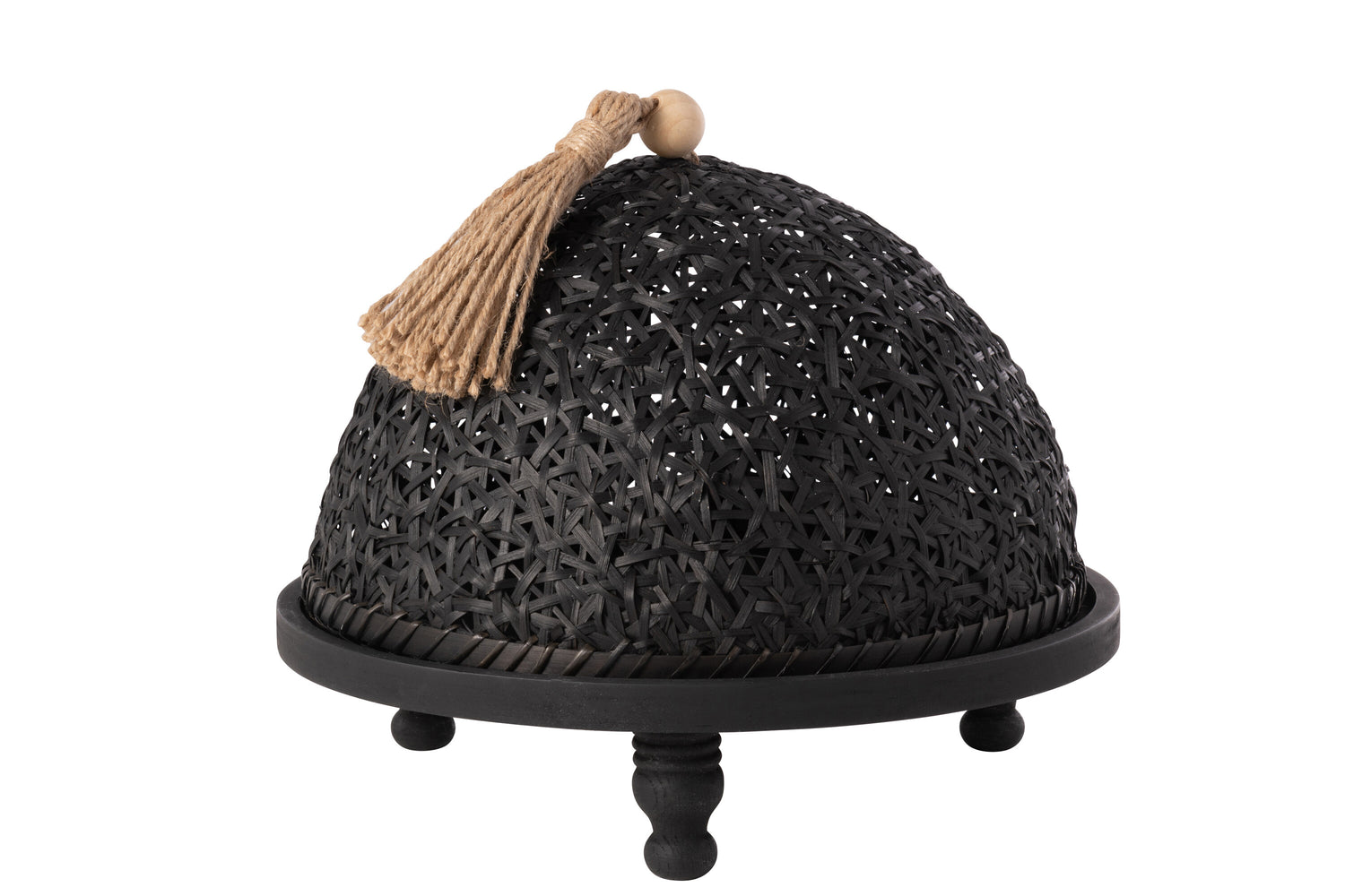 J-Line vliegenkap - sparhout - zwart